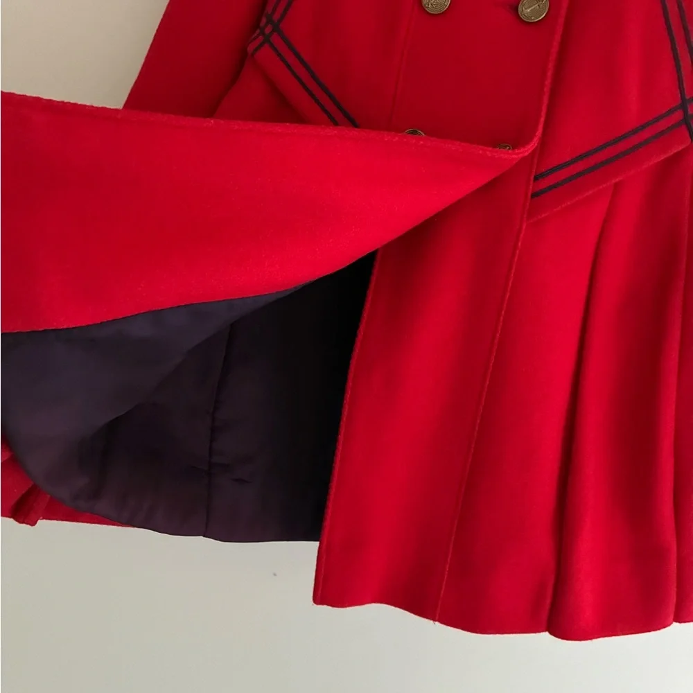 Vintage Rothschild Classic Red Wool Coat American Girl‎ Size 4
